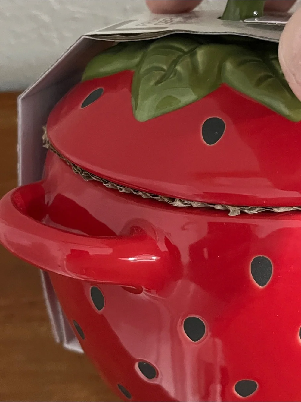 Ceramic Strawberry Baker Enamel finish by Crofton Oven to Table
